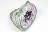 Purple Amethyst Geode With Polished Face - Uruguay #199725-2